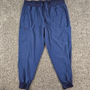 Monarch Womens Sz 3X Jogger Style Scrub Pants Blue